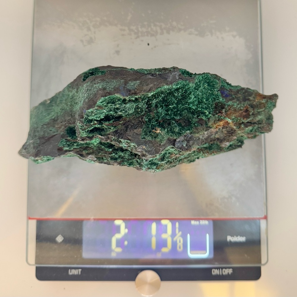 Large Raw Malachite and Azurite Specimen - Picture 8 of 8